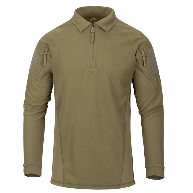 LONG SLEEVE POLO SHIRT - "RANGE®" - Helikon Tex® - COYOTE