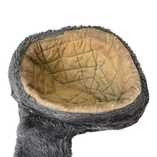 CLOTH CAP WITH FUR - GREEN - MILITARY SURPLUS ROMANIAN ARMY - USED