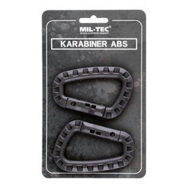 ABS PLASTIC CARABINER SET - Mil-Tec - BLACK