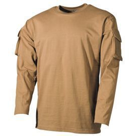 Tactical shirt with pockets on sleeves - Military surplus from the US Army - Coyote - MFH
