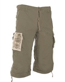 Khaki PREWASH AIR COMBAT 3/4 PANTS