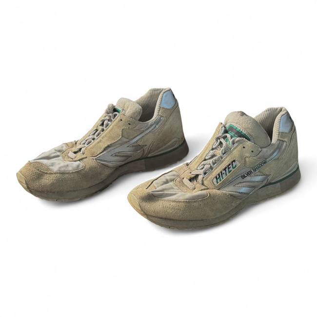 SPORTS SHOES - HI TEC - SILVER SHADOW - BRITISH ARMY MILITARY SURPLUS - WHITE - USED