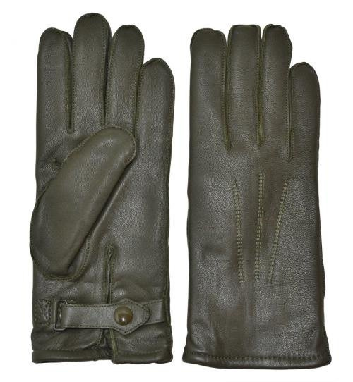 GLOVES GENUINE GERMAN POLICE LEATHER  olive