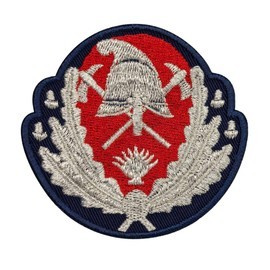 Emblema coifura Pompieri IGSU - Ofiteri Superiori - aplicare Velcro (cu scai)