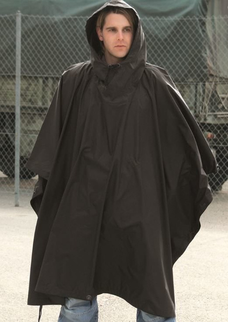 WET WEATHER PONCHO - RIPSTOP - Mil-Tec® - BLACK