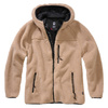 Women's Teddyfleece jacket with hood - camel - Brandit