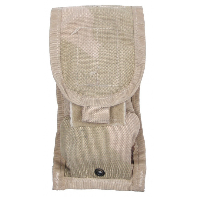 Single mag pouch, "Molle", 3 col desert, used 8,5 x 5 x 16 cm