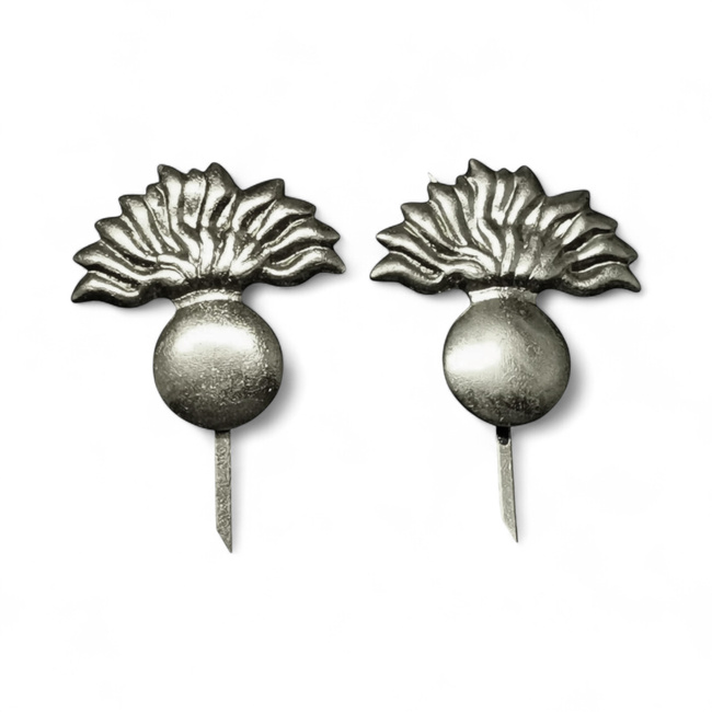 PAIR OF RANK INSIGNIA - COLD WAR - SUPERIOR INFANTRY OFFICER R.S.R. - 1960 (VINTAGE) - ROMANIAN ARMY MILITARY SURPLUS - SILVER - IN GOOD CONDITION