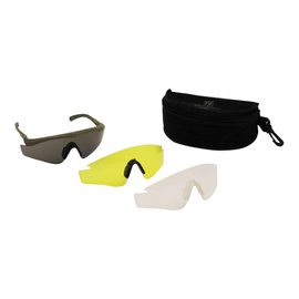 SAFETY GOGGLES - REVISON - SAWFLY Z87 - BRITISH ARMY GB MILITARY SURPLUS - COYOTE - USED