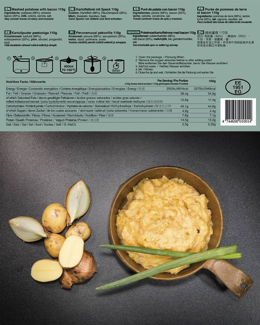TACTICAL FOODPACK® MASHED POTATOES AND BACON