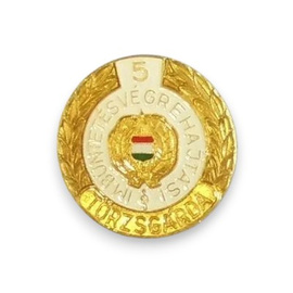 IM Badge 102 - Prison Service Guard for 5 Years of Service - Hungary Army Military Surplus - Like New