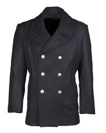 GERMAN NAVY WOOL PEACOAT GOLDEN BUTTONS