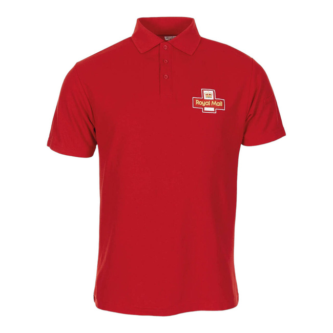 ROYAL MAIL RED POLO SHIRT - MILITARY SURPLUS FROM BRITISH ARMY - IN GOOD CONDITION