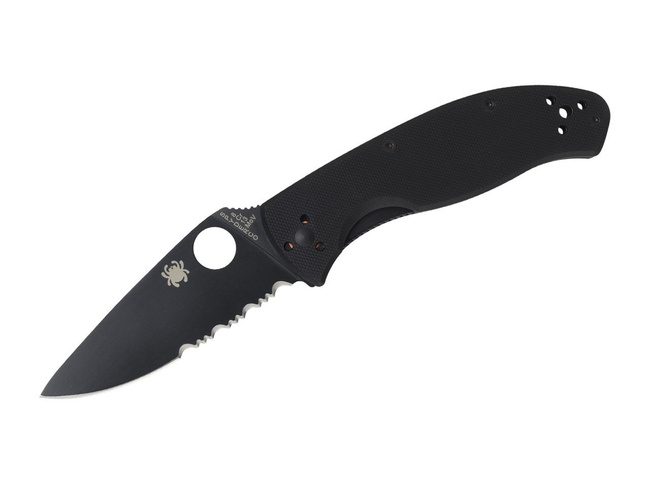 TENACIOUS POCKET KNIFE - ALL BLACK - SPYDERCO