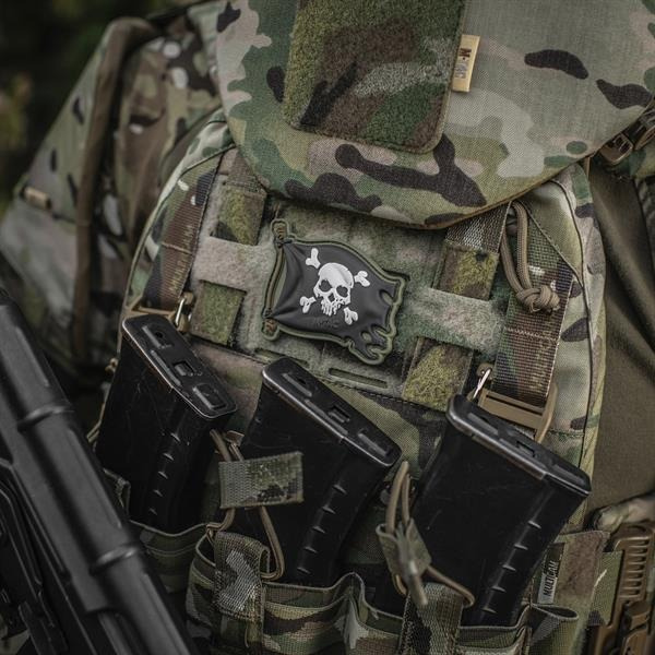 PATCH JOLLY ROGER PVC - OLIVE/BLACK - M-TAC