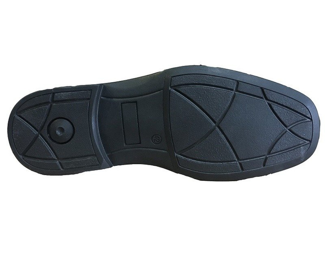 Black leather Shoes Police