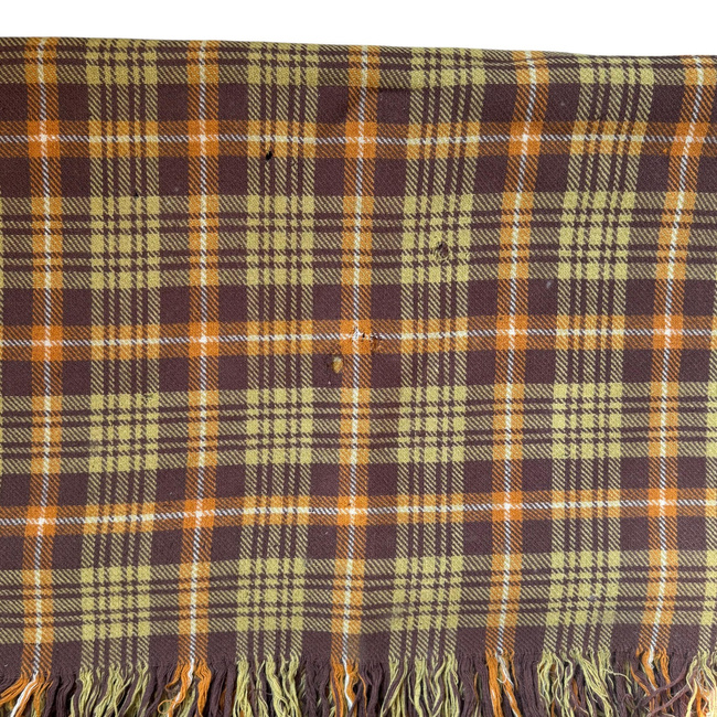 Wool Blanket with Fringed Edges - Vintage - 150x190 cm - Romanian Army Military Surplus - Used