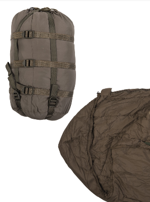 GERMAN TROPIQUES SLEEPING BAG W. STUFF SACK USED