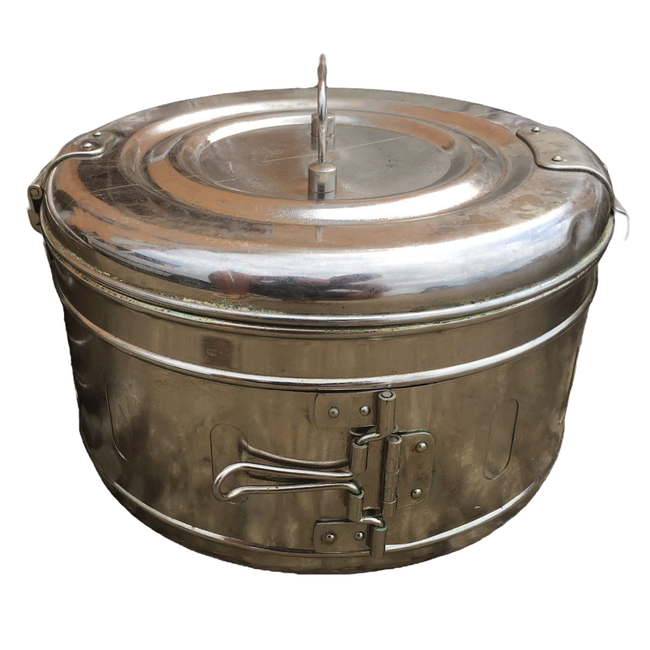 STERILIZATION CASE - BRASS/STAINLESS STEEL - VINTAGE - MILITARY SURPLUS ROMANIAN ARMY