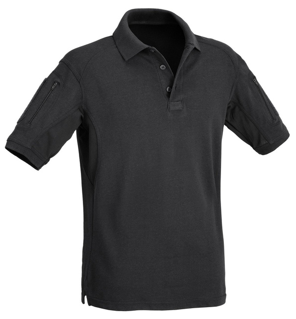 TACTICAL POLO T-SHIRT WITH POCKETS - DEFCON 5® - BLACK