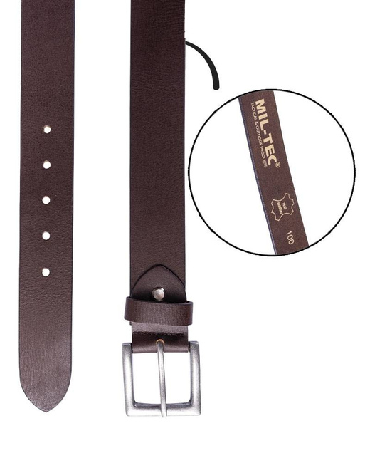 BELT - NAPPA-LEATHER - MIL-TEC - BROWN