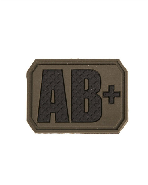 3D BLOOD TYPE PATCH - Mil-Tec - OD GREEN - AB POS