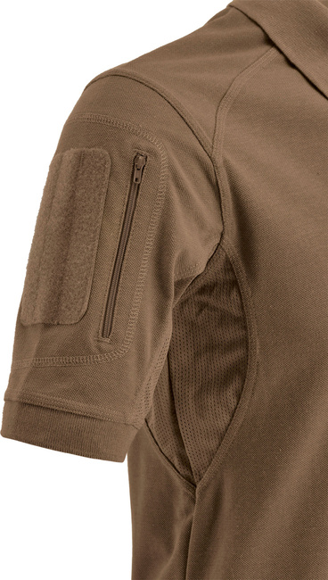 TACTICAL POLO T-SHIRT WITH POCKETS - DEFCON 5® - COYOTE BROWN