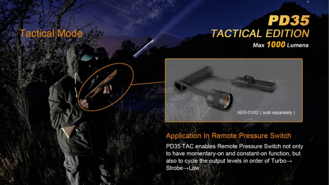 Flashlight Fenix PD35 - Tactical, water resistant