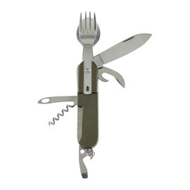 Pocket Knife, OD green, fork, spoon, can opener