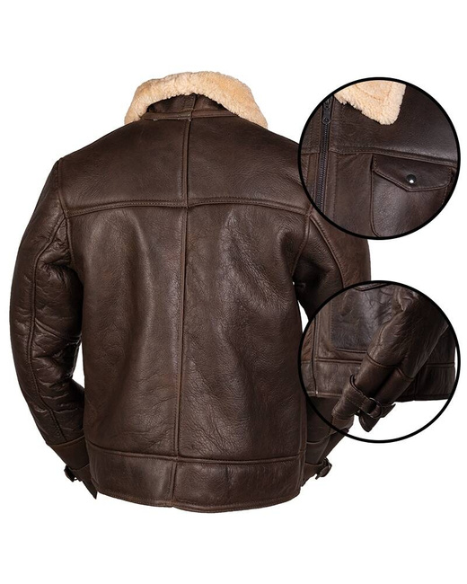 AMERICAN NAVY A4 SHEEPSKIN LEATHER JACKET - MIL-TEC
