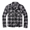 CHECK LONG SLEEVE SHIRT - BLACK/CHARCOAL - BRANDIT
