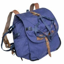 VINTAGE MILITARY RUCKSAK - COLD WAR ROMANIAN ARMY RARE SURPLUS - BLUE