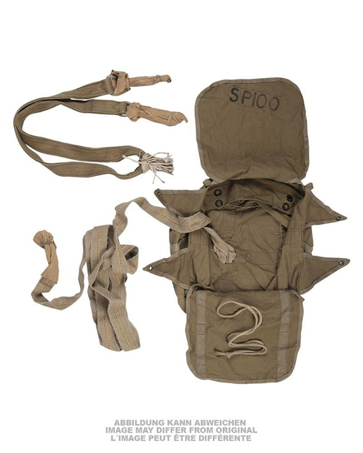 German parachute bag w.static line used deco