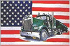 FLAG (91 x 152) cm UNITED STATES W/ TRUCK