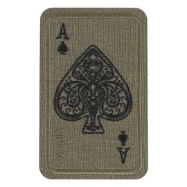 ACE OF SPADES PATCH (EMBROIDERED) - CORDURA - RANGER GREEN - M-TAC