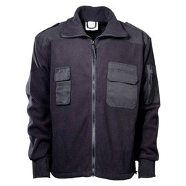 FLEECE-JACKET ZIPPER BLACK