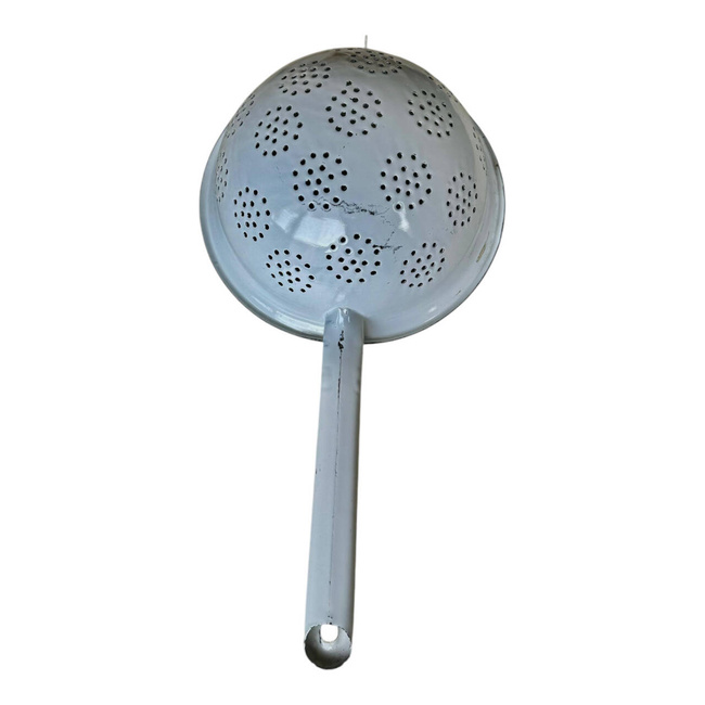 SINGLE HANDLE STRAINER - ROMANIAN ARMY MILITARY SURPLUS - IN GOOD CONDITION
