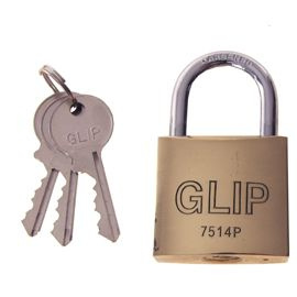 Padlock, metal, 3 keys, 6x4 cm