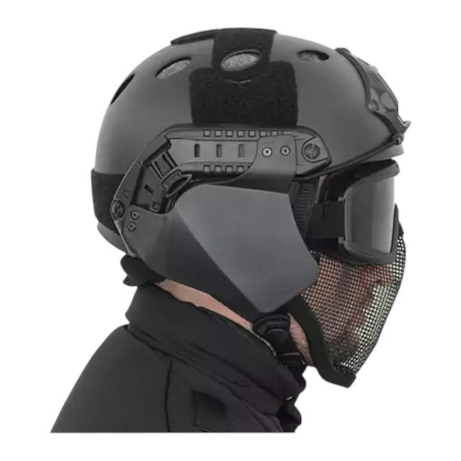 STEEL PROTECTIVE HALF-FACE MASK V.1 - COYOTE/CAMO - CS