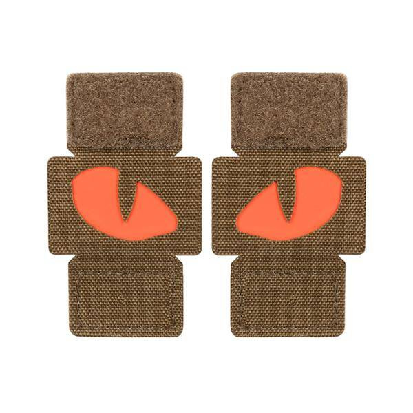 TIGER EYES LASER CUT PATCH (couple) - COYOTE/RED - M-TAC