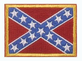 PATCH CONFEDERATE BATTLE FLAG 50 x 70 MM
