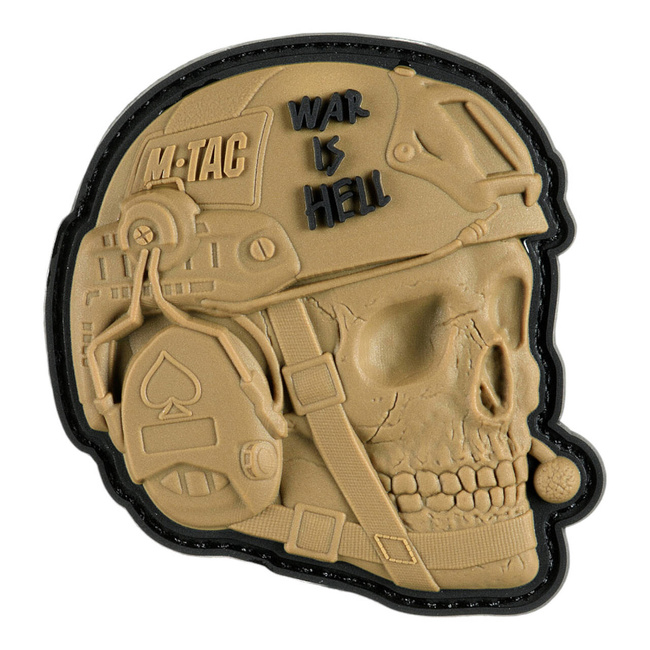 PATCH WAR IS HELL 3D PVC - COYOTE - M-TAC