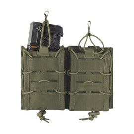 DOUBLE MAGAZINE POUCH - OPEN TOP FLEX - GREEN OD - MIL-TEC