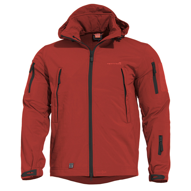 WATERPROOF RAIN JACKET - ARTAXES SOFTSHELL - PENTAGON - RED