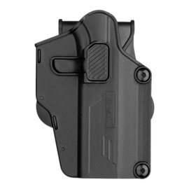 Universal pistol holster with adjustment and 360° rotation - right-side - Black