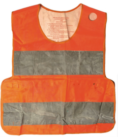 GERMAN MOTOR VEHICLE WARNING VEST - ORANGE - LIKE NEW