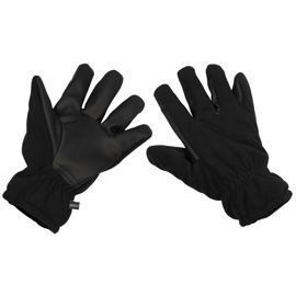 Fleece Gloves, "Alpin", black, windproof
