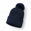 Winter hat with bobble and fleece lining - One size - Navy Blue - Brandit