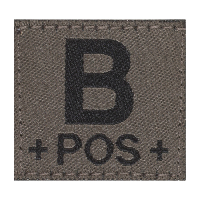 BLOOD GROUP PATCH - B POS - RAL7013 - CLAWGEAR