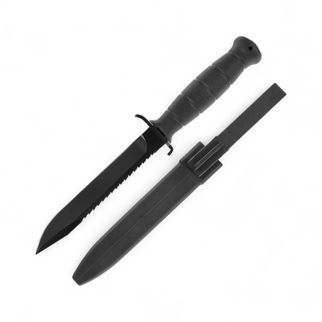 Glock FM81 military survival knife with serrated blade - Black